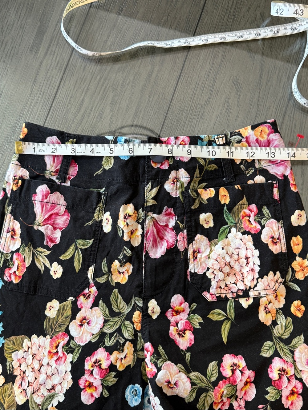 Maeve Anthropologie The Colette Floral Cropped Wide Leg Pants 26 25909 - Picture 11 of 16